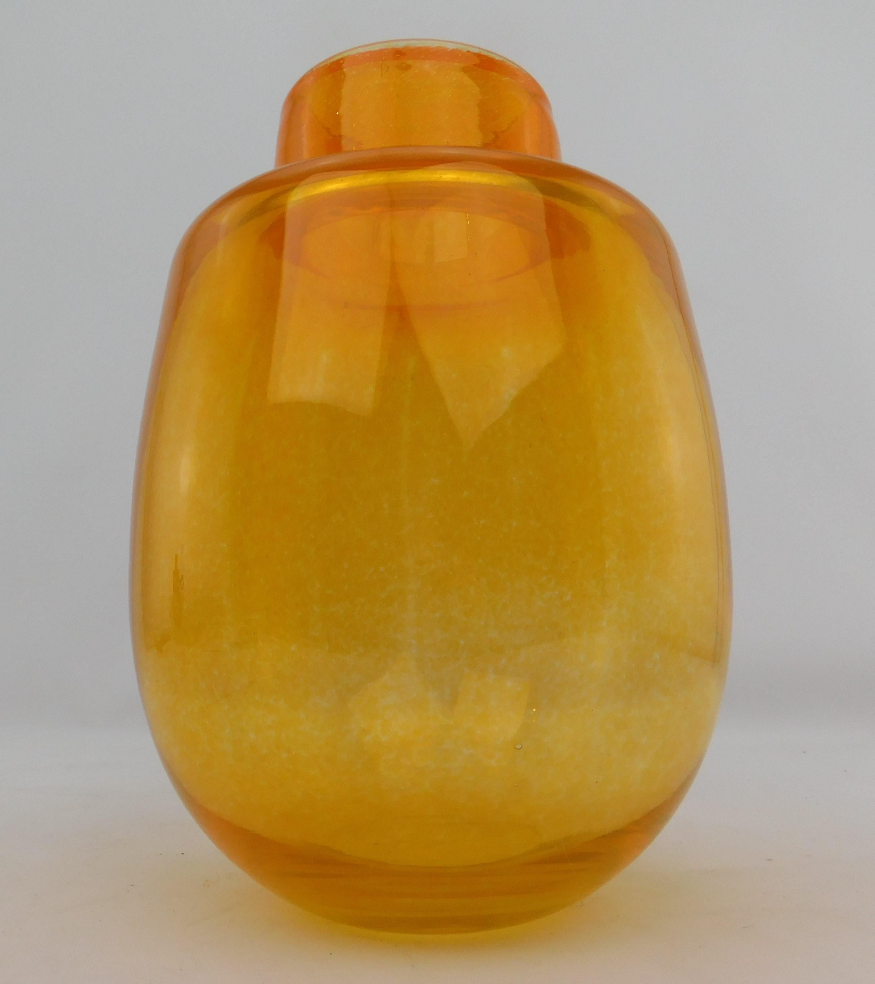 20th Century Large Mid-Century Modern Murano Art Glass Vase For Sale