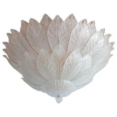 Large Mid-Century Modern Murano Flushmount Chandelier by Barovier, Italy, 1960s