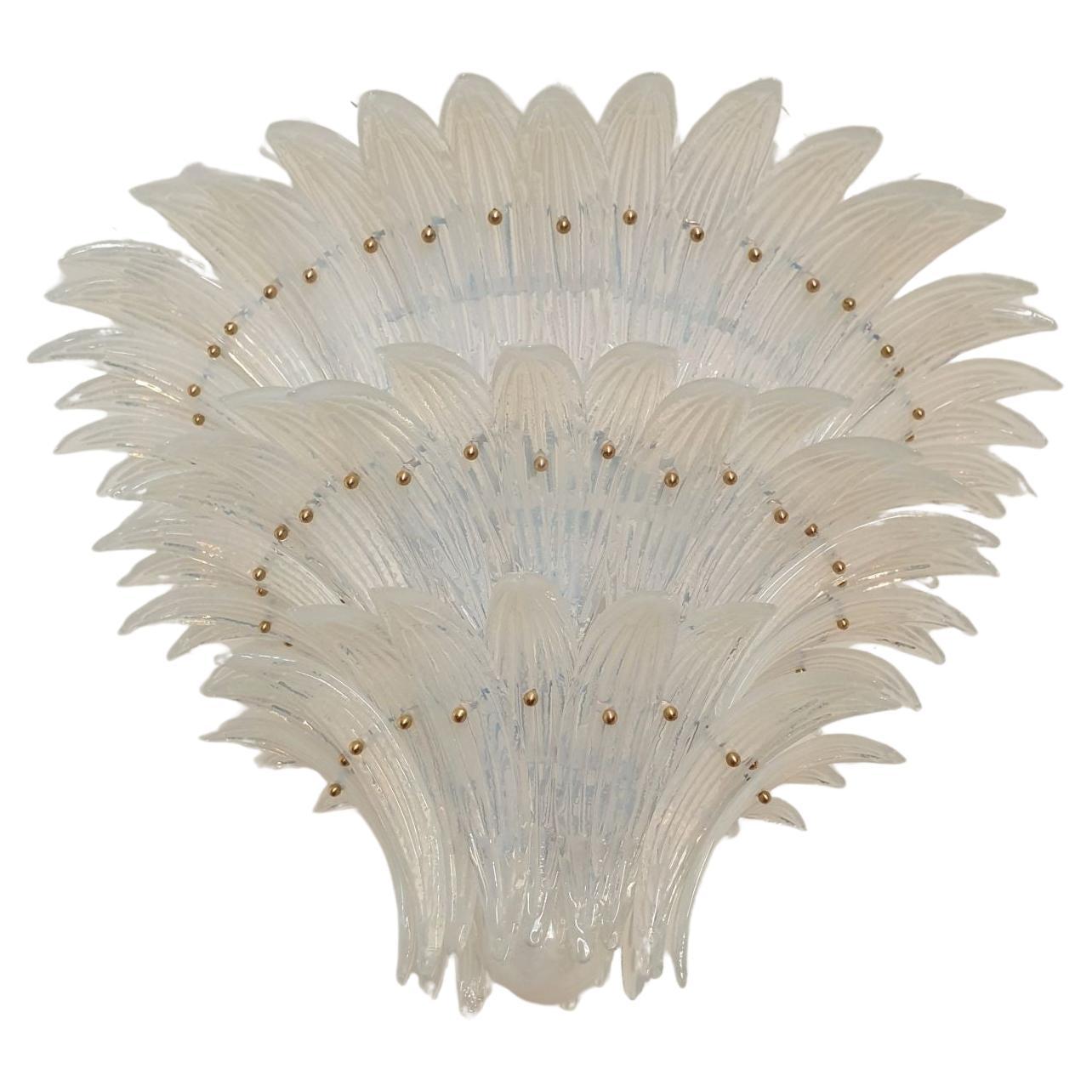 Murano glass Palmette Chandelier, Italy For Sale