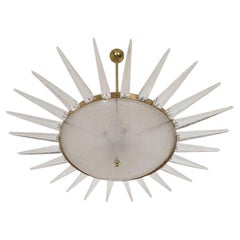 Large Mid-Century Modern Murano Glass Sputnik Chandelier