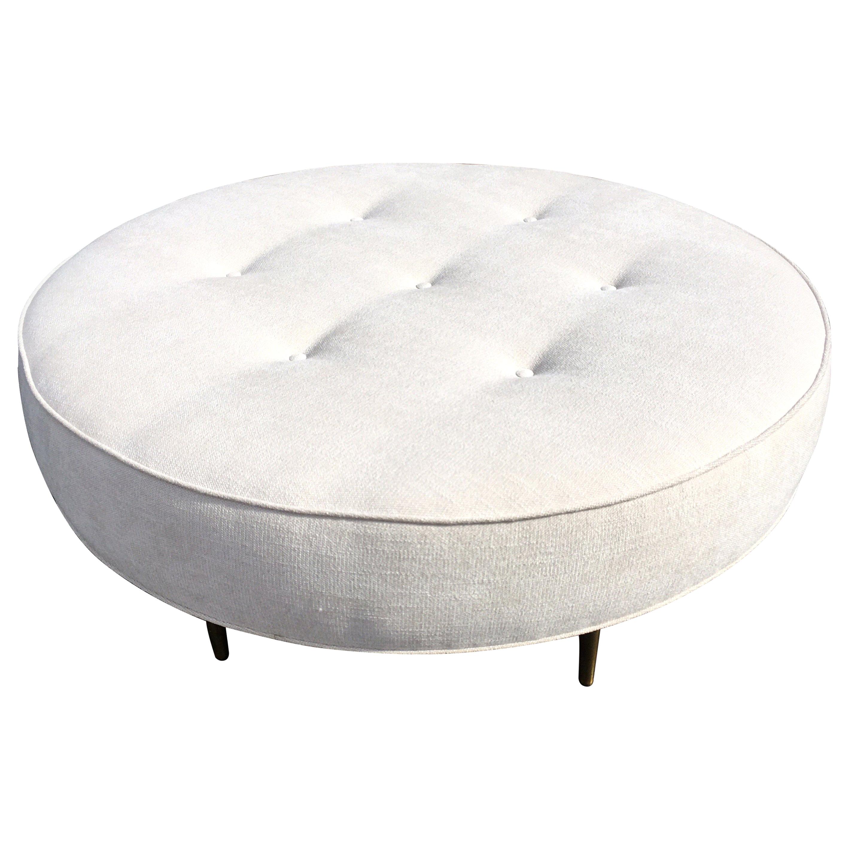Large Mid Century Modern Ottoman In The Style Of Edward Wormley At 1stdibs