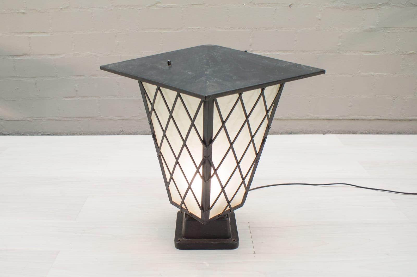 Metal Large Mid-Century Modern Outdoor Lamp from Germany, 1950s