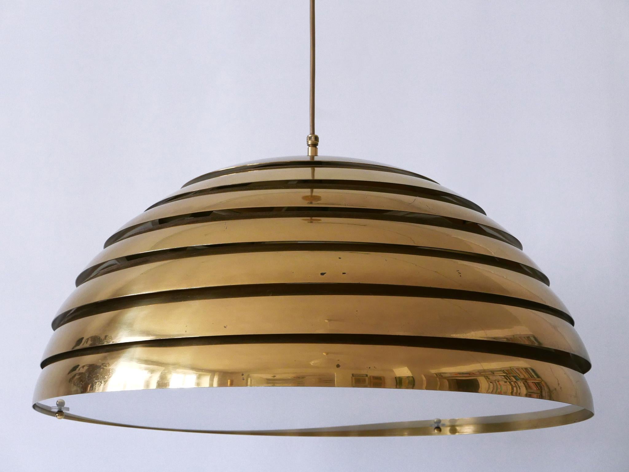 Large Mid-Century Modern Pendant Lamp by Vereinigte Werkstätten Germany 1960s For Sale 10