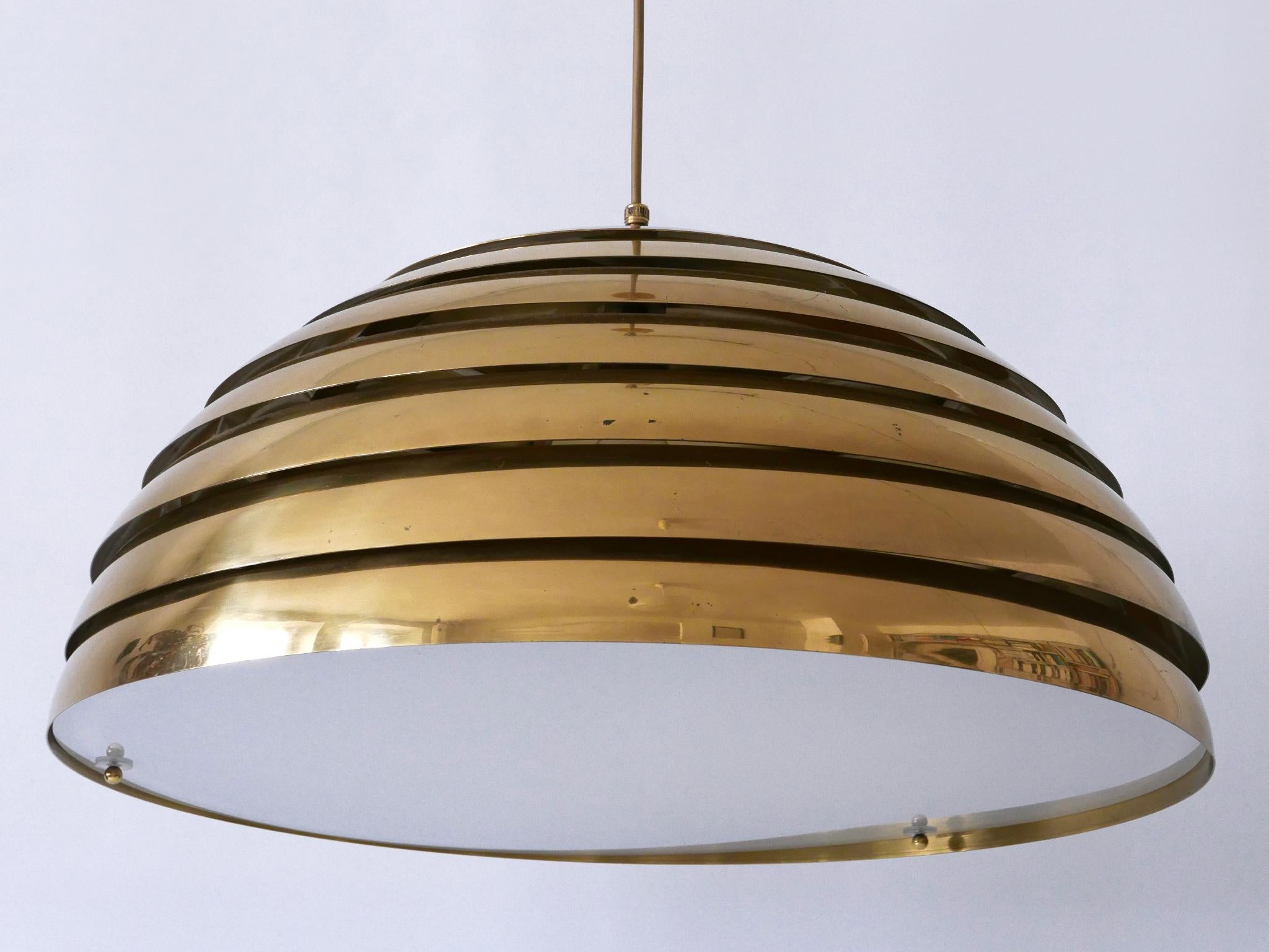 Large Mid-Century Modern Pendant Lamp by Vereinigte Werkstätten Germany 1960s For Sale 13