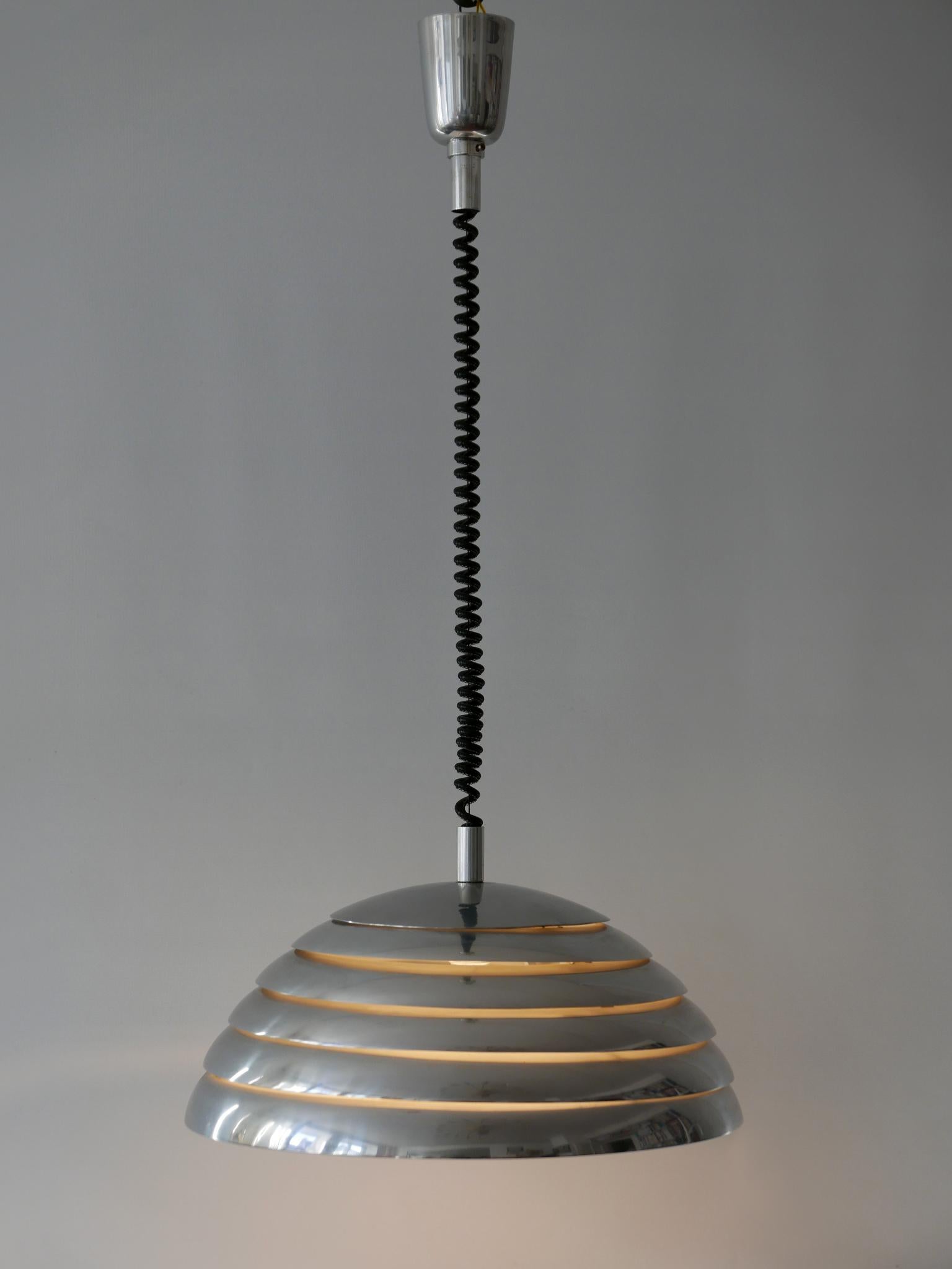 Large Mid-Century Modern Pendant Lamp by Vereinigte Werkstätten München, 1960s For Sale 3