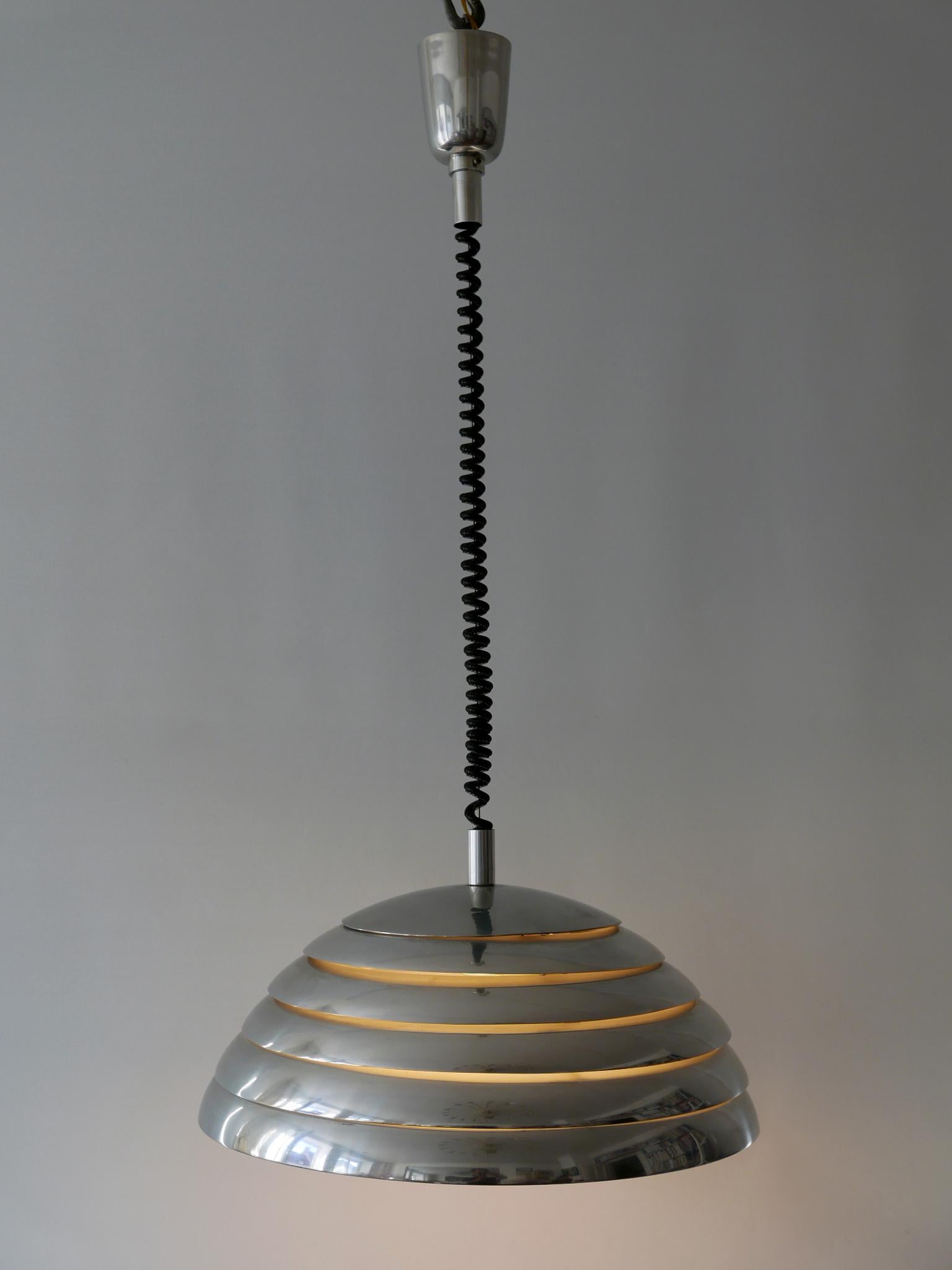 Large Mid-Century Modern Pendant Lamp by Vereinigte Werkstätten München, 1960s For Sale 4