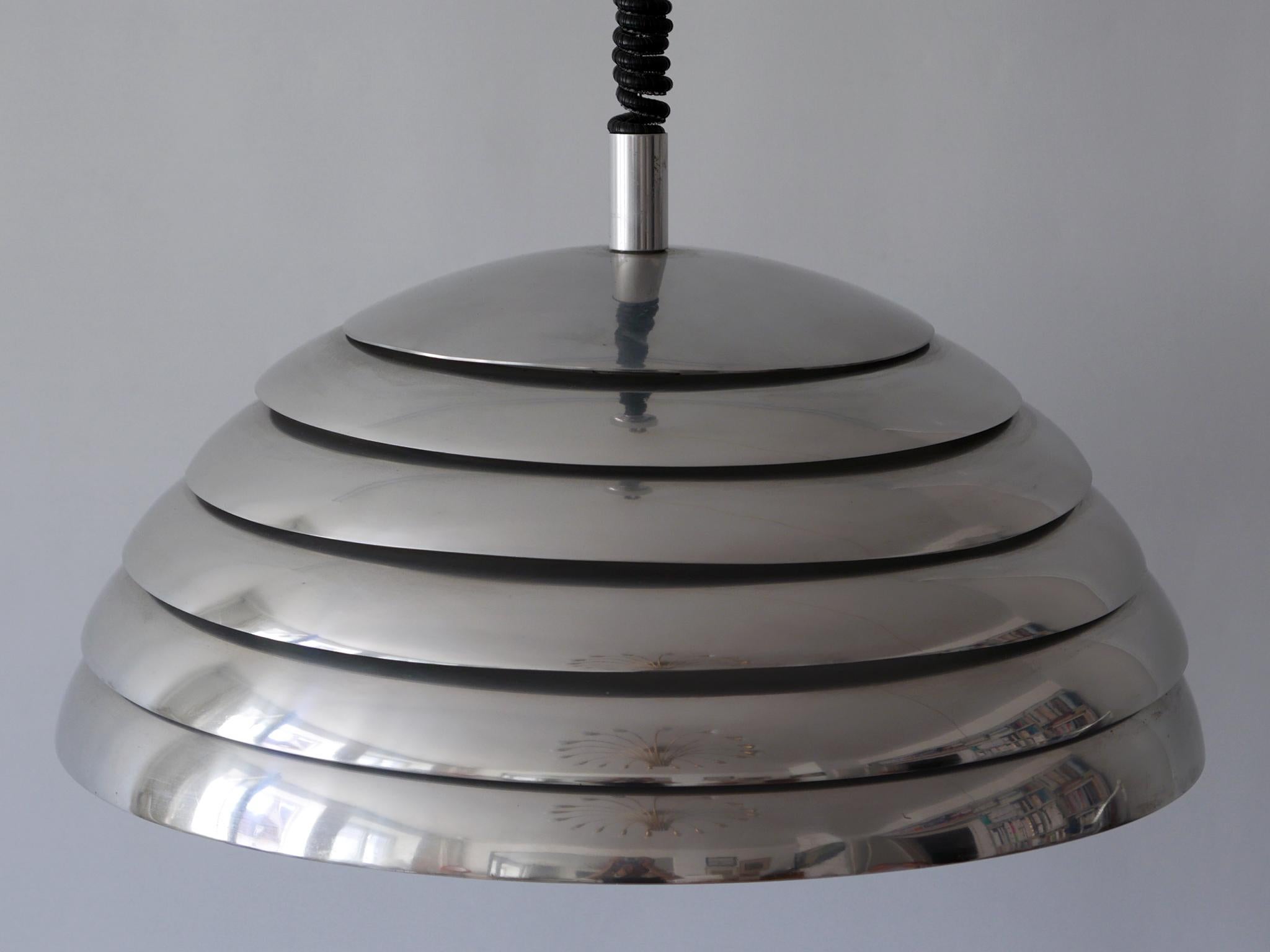 Large Mid-Century Modern Pendant Lamp by Vereinigte Werkstätten München, 1960s For Sale 7