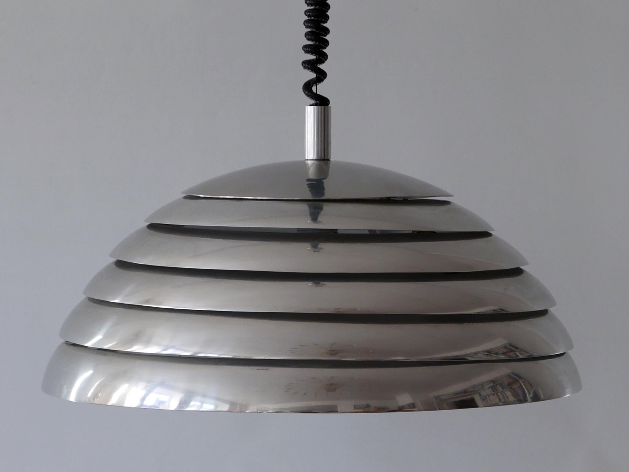 Large Mid-Century Modern Pendant Lamp by Vereinigte Werkstätten München, 1960s For Sale 8