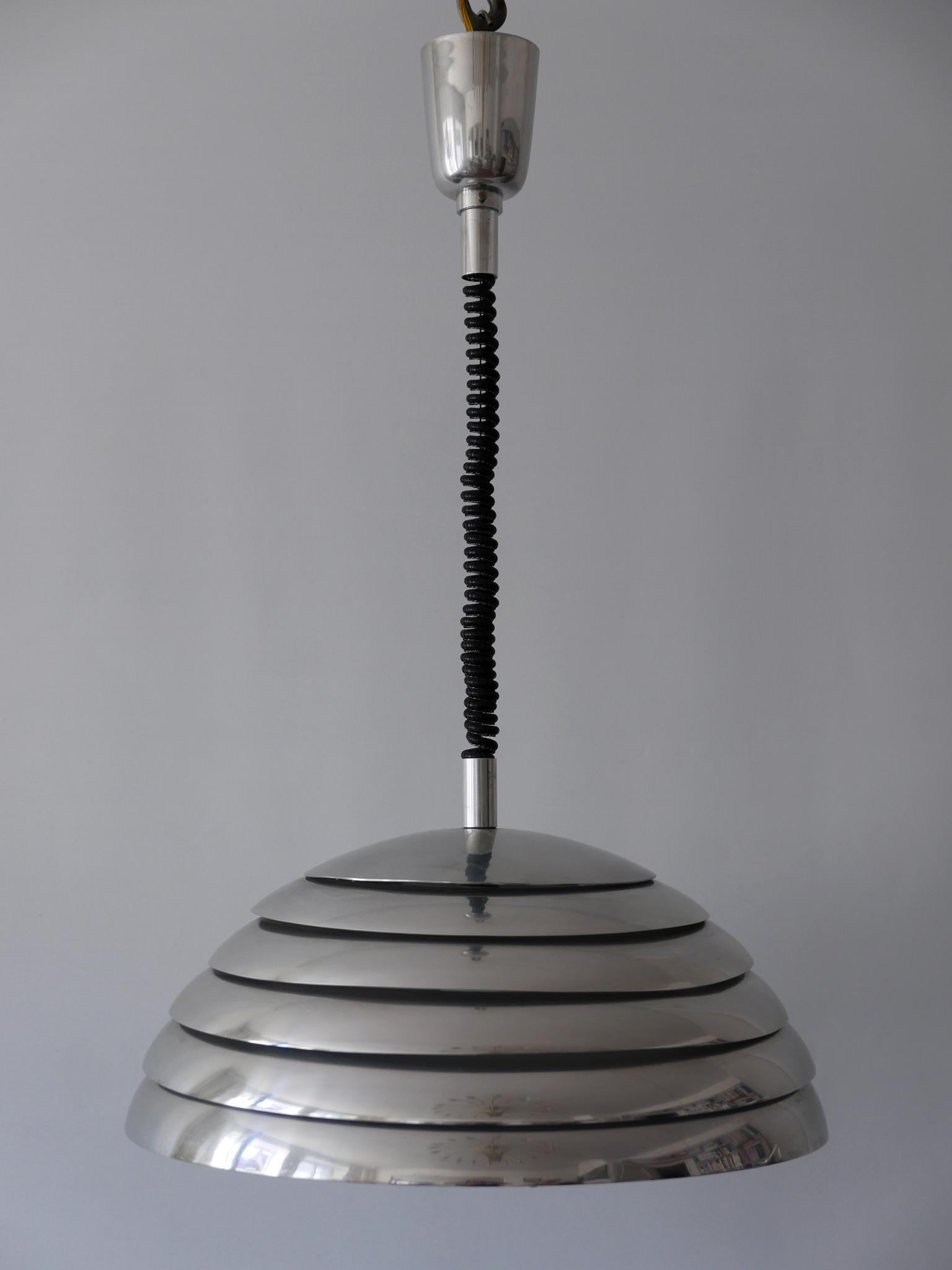 Large Mid-Century Modern Pendant Lamp by Vereinigte Werkstätten München, 1960s For Sale 2