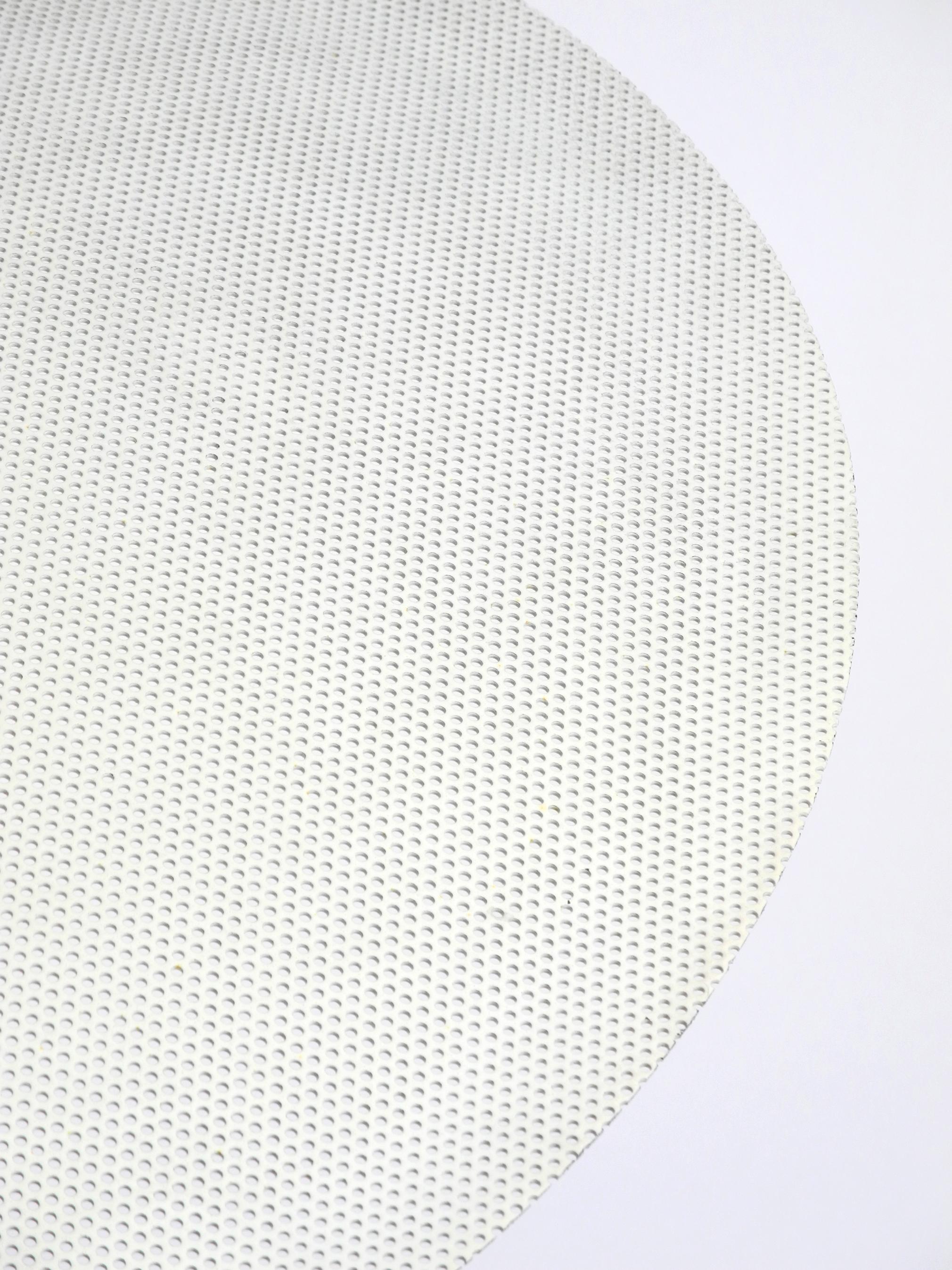Large MidCentury Modern Pendant Lamp with a Perforated Sheet Metal Shade at 1stDibs