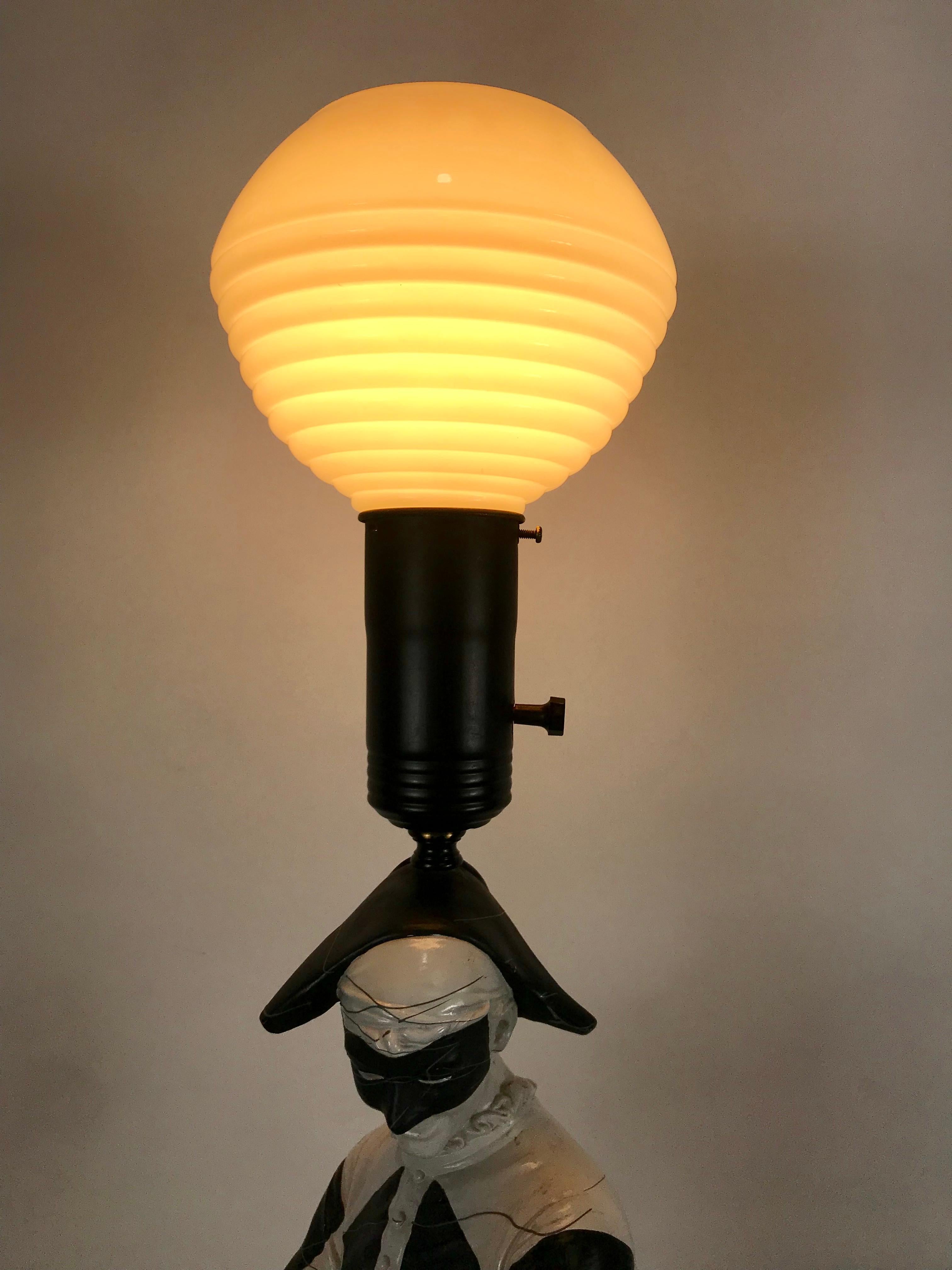 Large Mid-Century Modern Plaster Lamp 
