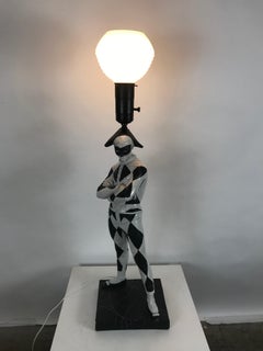 Large Mid-Century Modern Plaster Lamp "Court Jester" by G.W. Hamilton