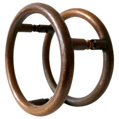 Large Mid-Century Modern Push & Pull Bronze Door Handles, Germany, 1950s