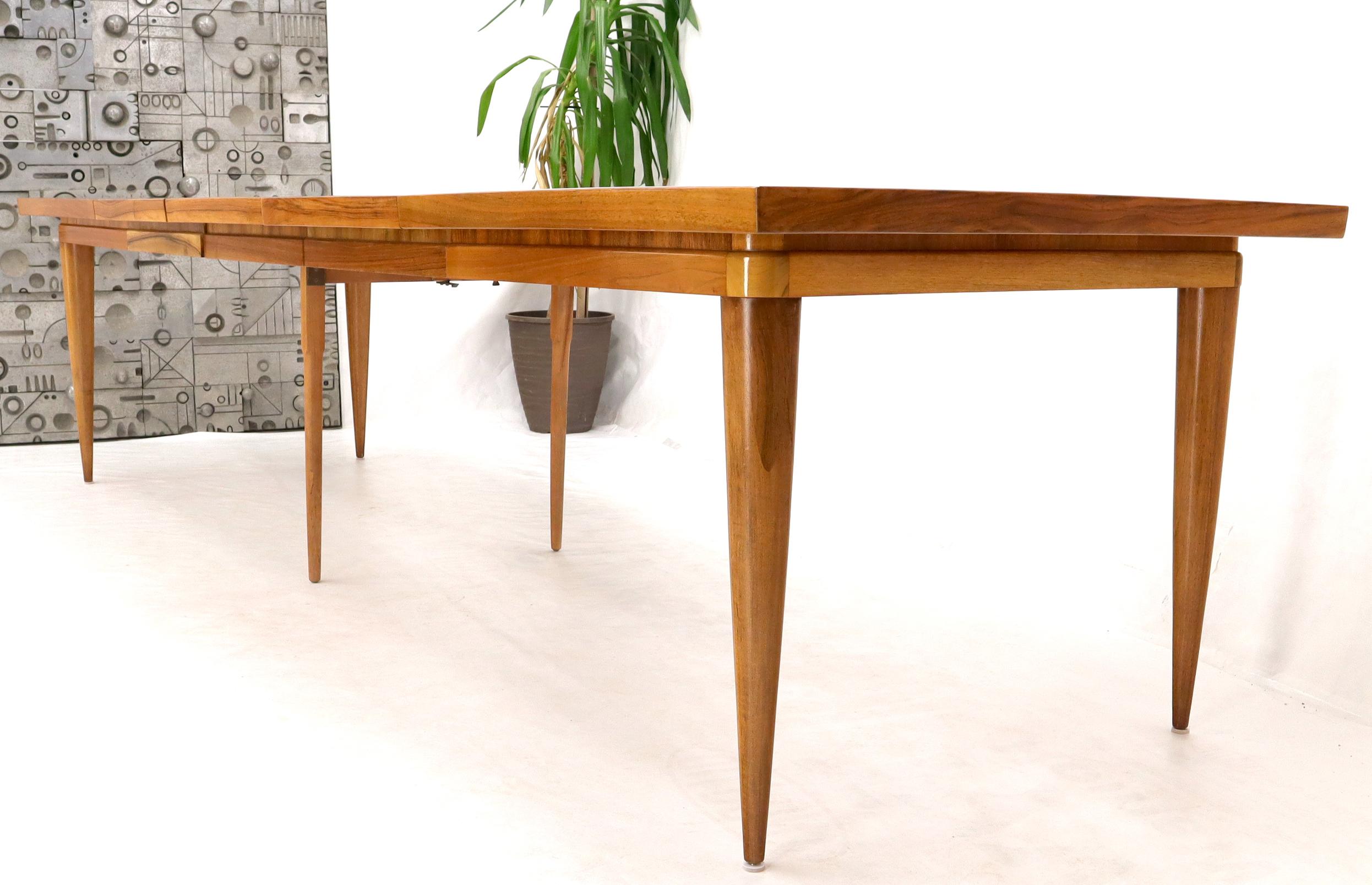 Large Mid-Century Modern Rectangle Dining Table with 3 Leaves by Erno Fabry 5