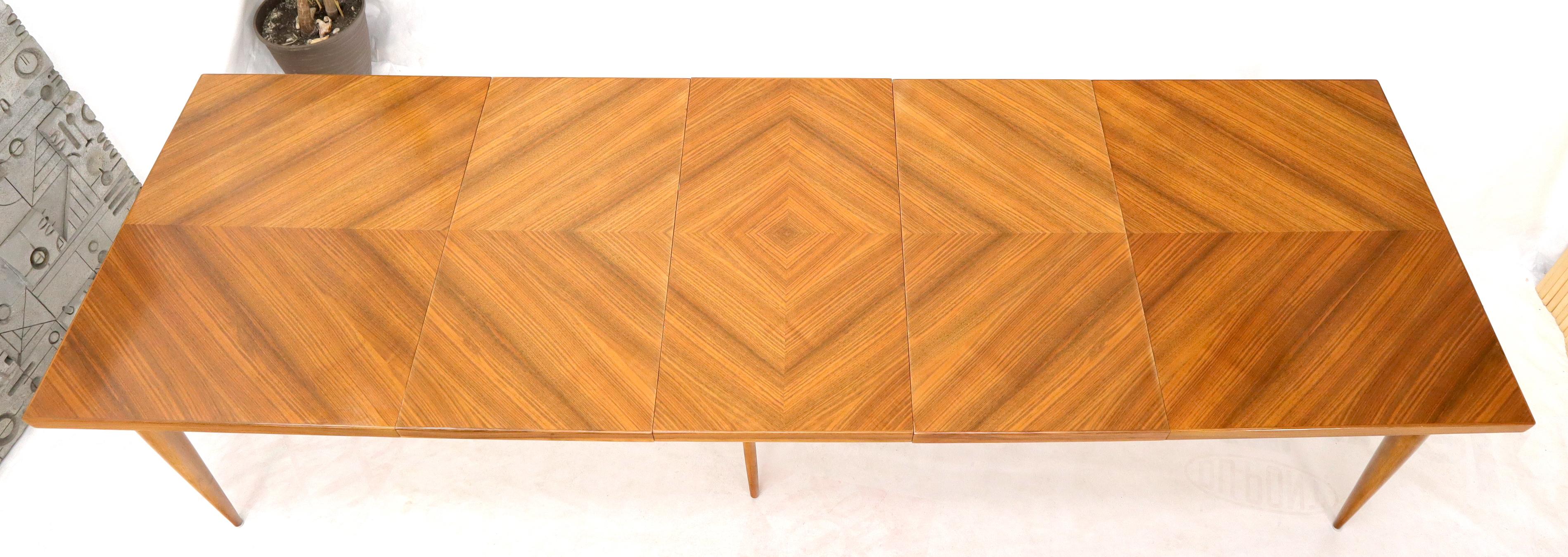 Large Mid-Century Modern Rectangle Dining Table with 3 Leaves by Erno Fabry 8