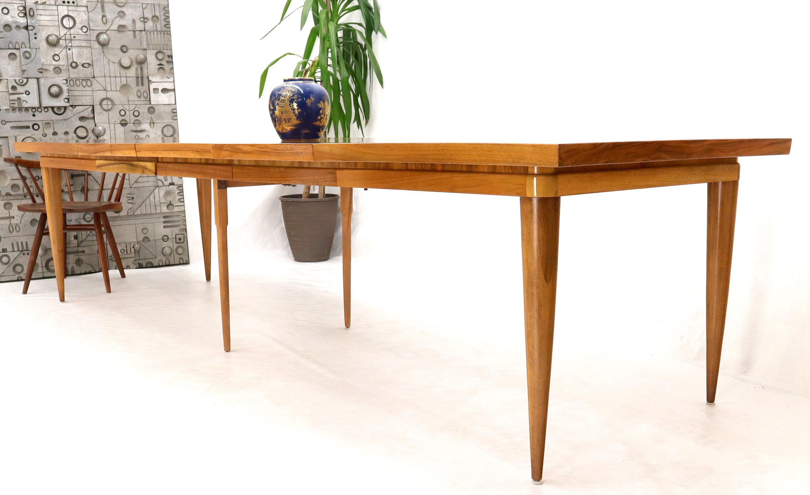 Large Mid-Century Modern Rectangle Dining Table with 3 Leaves by Erno Fabry 10