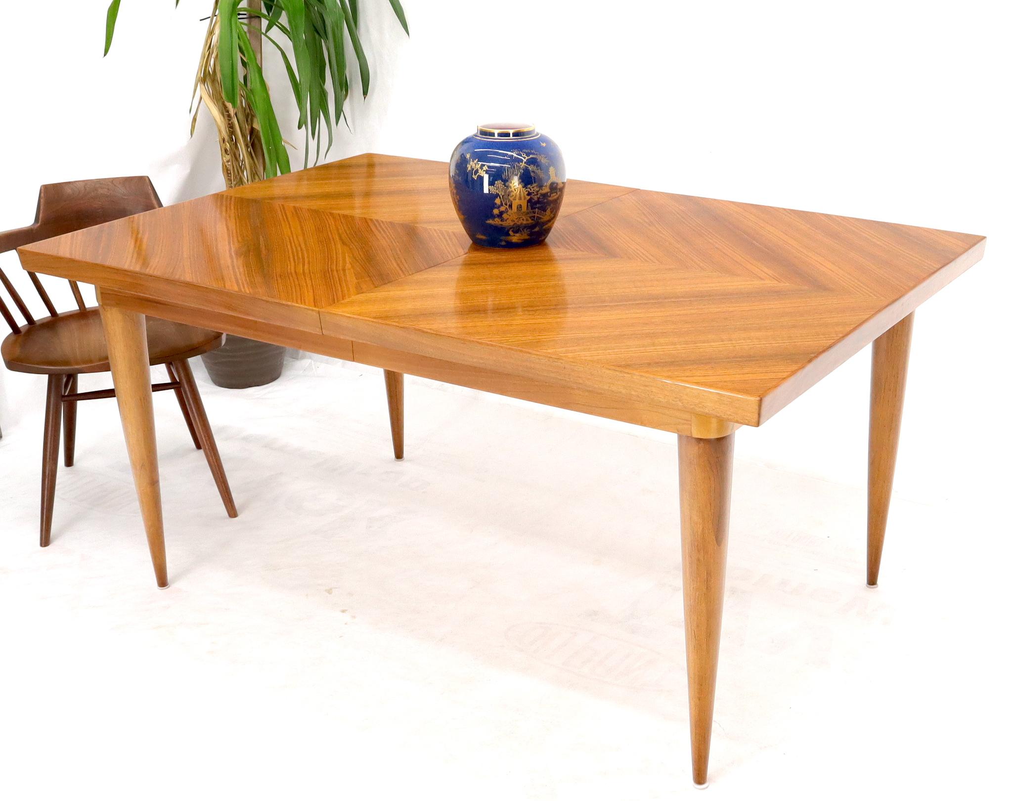 20th Century Large Mid-Century Modern Rectangle Dining Table with 3 Leaves by Erno Fabry