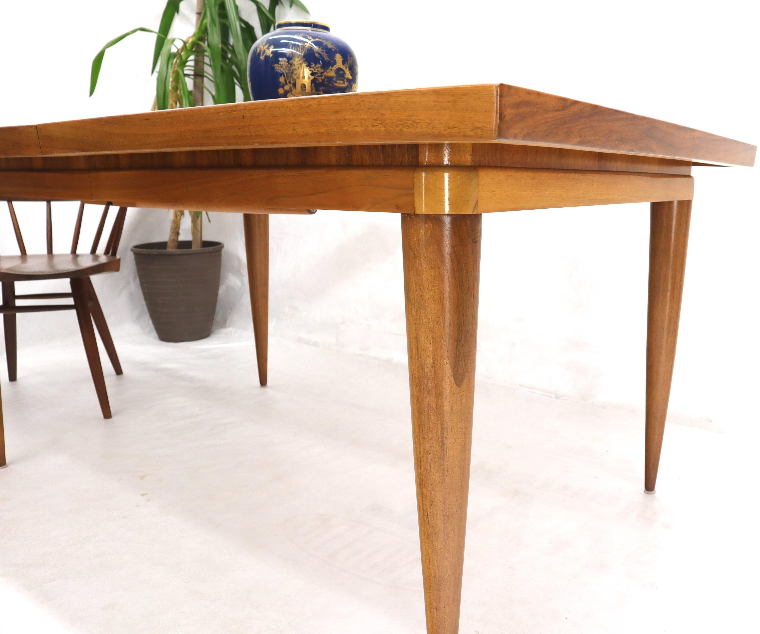 Large Mid-Century Modern Rectangle Dining Table with 3 Leaves by Erno Fabry 2