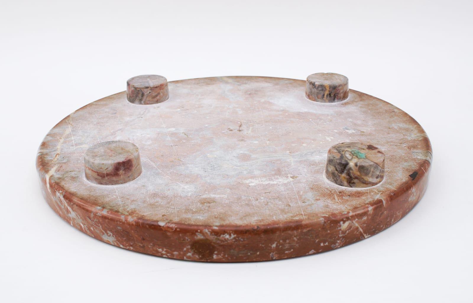 Large Mid-Century Modern Red Italian Marble Tray, 1960s For Sale 1