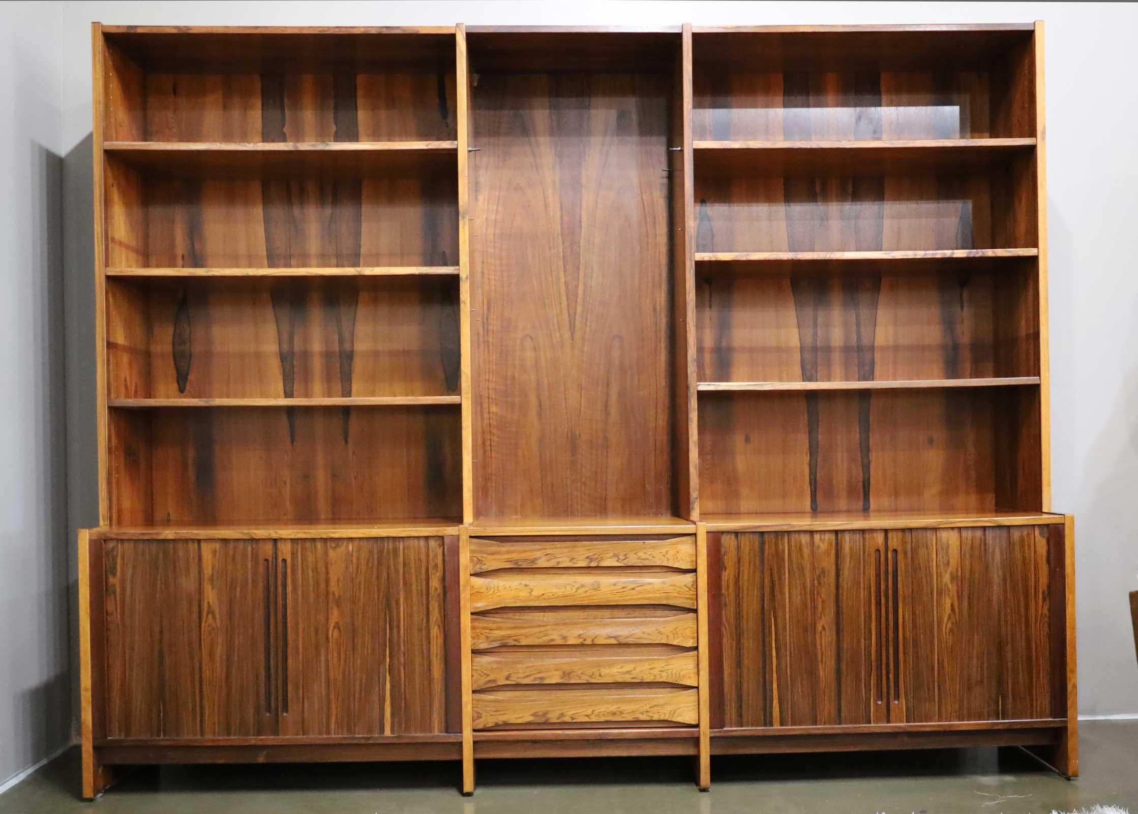 mid century modern large bookcase