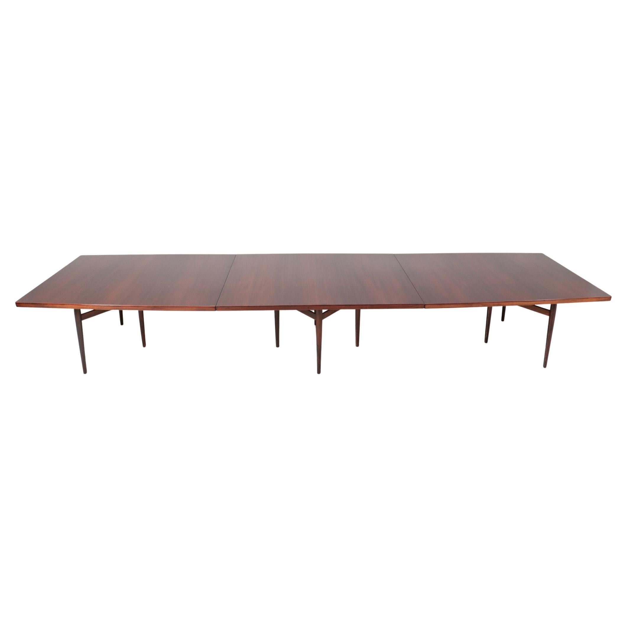 Large Mid-Century Modern Rosewood Conference Table by Arne Vodder for Sibast