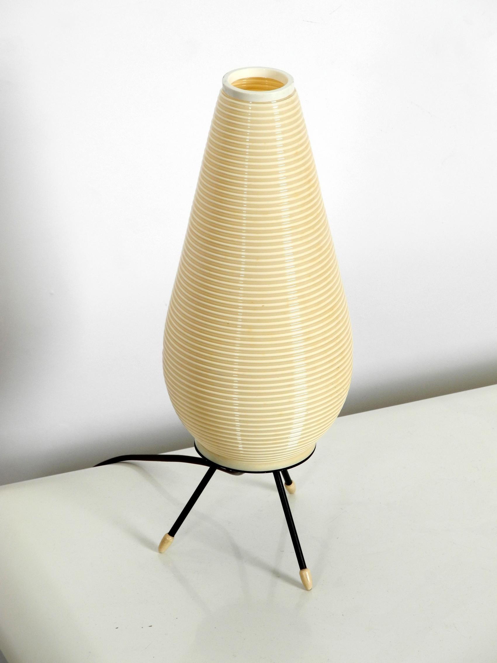 French Large Mid Century Modern Rotaflex Heifetz tripod table lamp