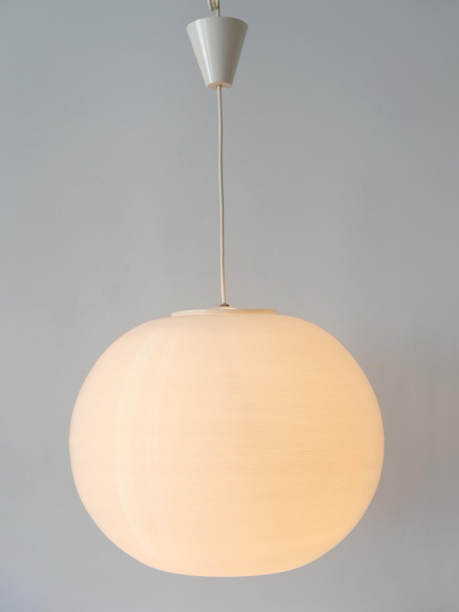 Large Mid-Century Modern Rotaflex Pendant Lamp by Yasha Heifetz USA 1960s For Sale 5