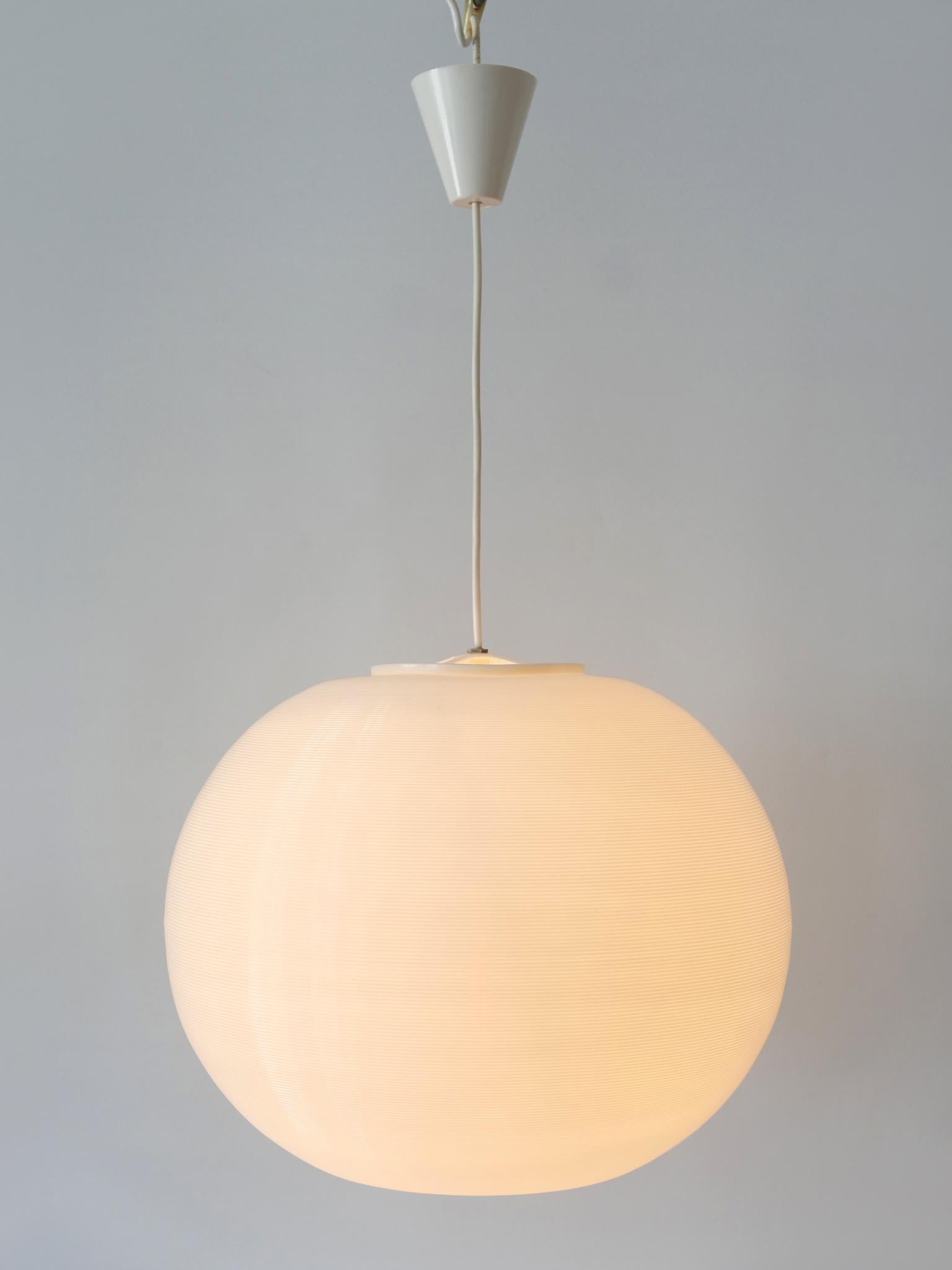 Large Mid-Century Modern Rotaflex Pendant Lamp by Yasha Heifetz USA 1960s For Sale 6