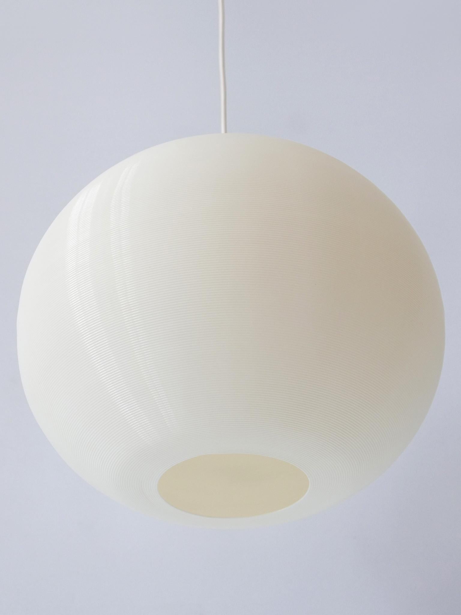 American Large Mid-Century Modern Rotaflex Pendant Lamp by Yasha Heifetz USA 1960s For Sale