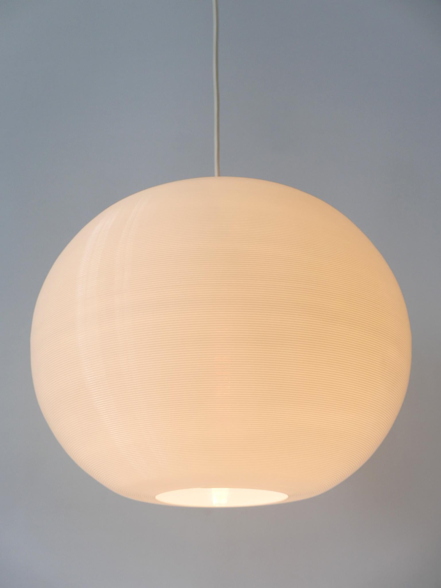 Spun Large Mid-Century Modern Rotaflex Pendant Lamp by Yasha Heifetz USA 1960s For Sale