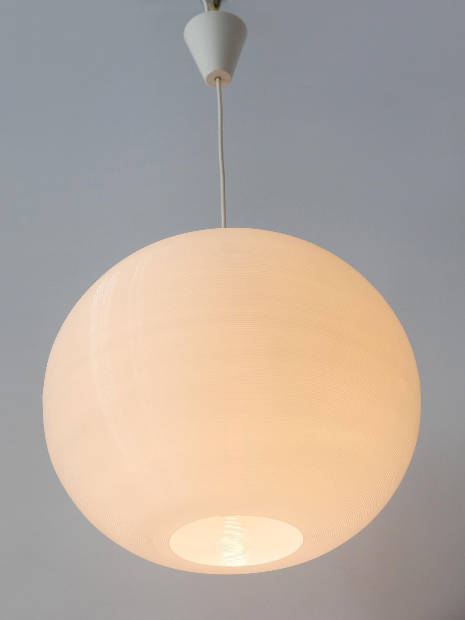 Mid-20th Century Large Mid-Century Modern Rotaflex Pendant Lamp by Yasha Heifetz USA 1960s For Sale