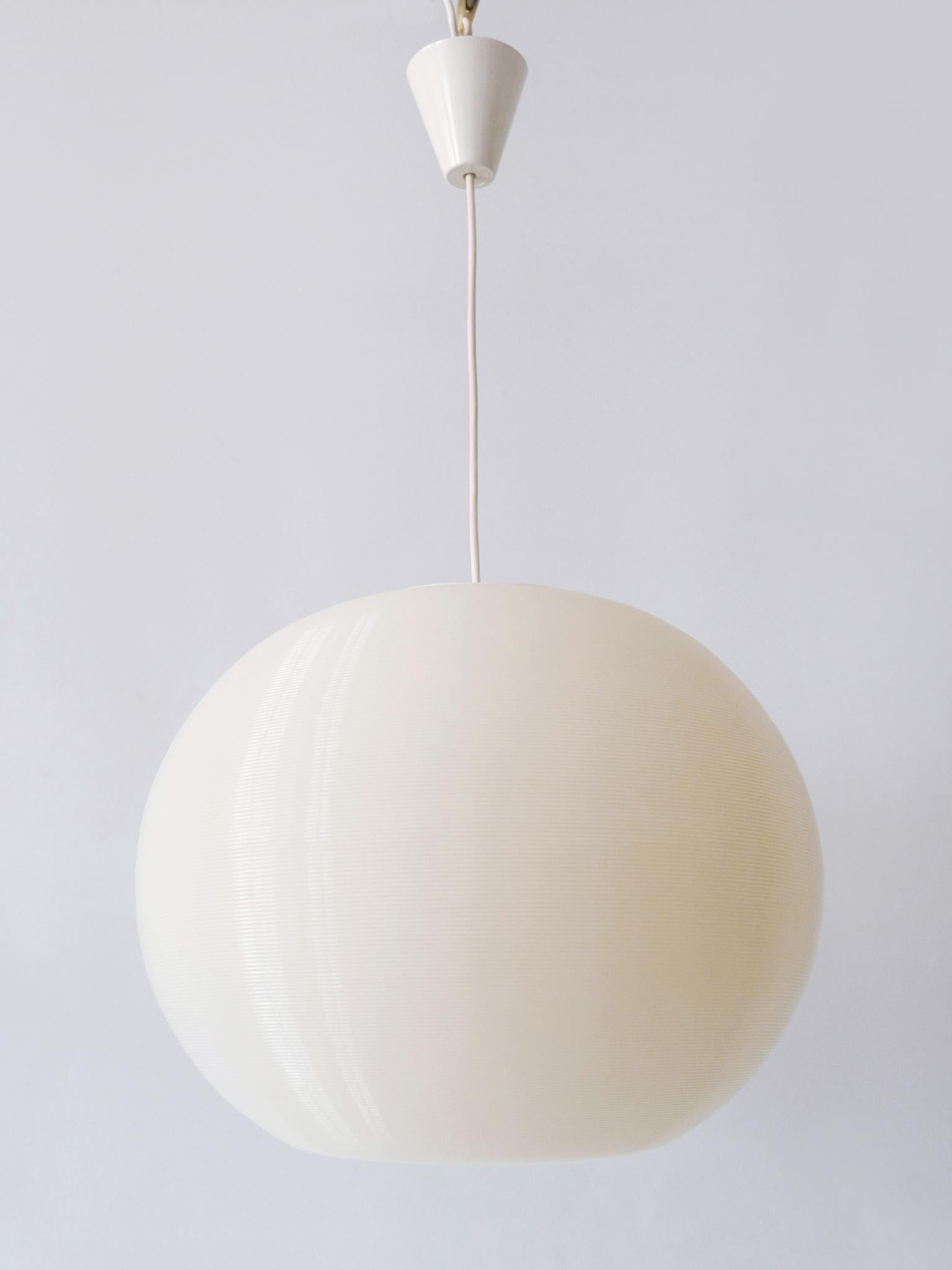 Plastic Large Mid-Century Modern Rotaflex Pendant Lamp by Yasha Heifetz USA 1960s For Sale