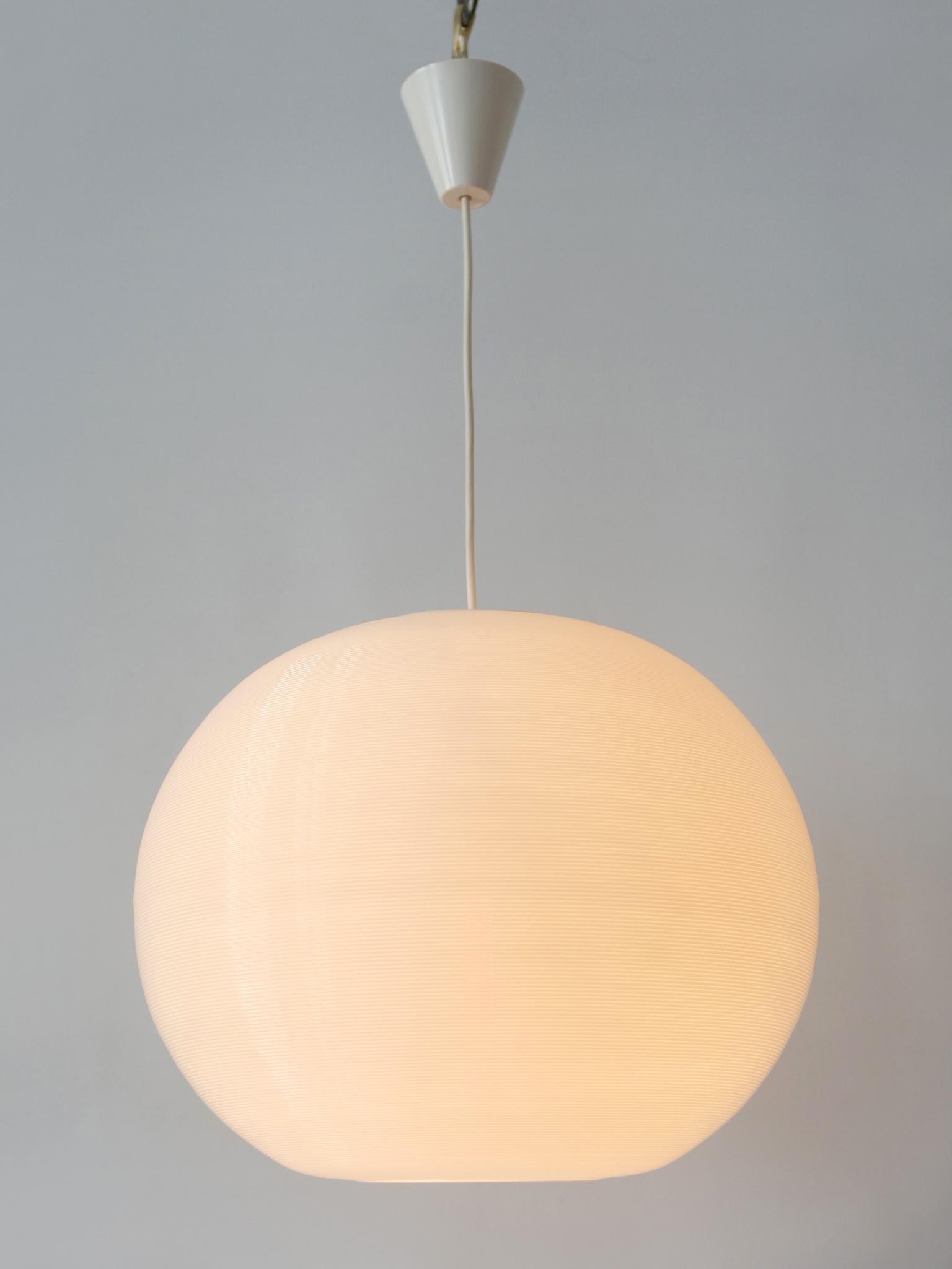Large Mid-Century Modern Rotaflex Pendant Lamp by Yasha Heifetz USA 1960s For Sale 1