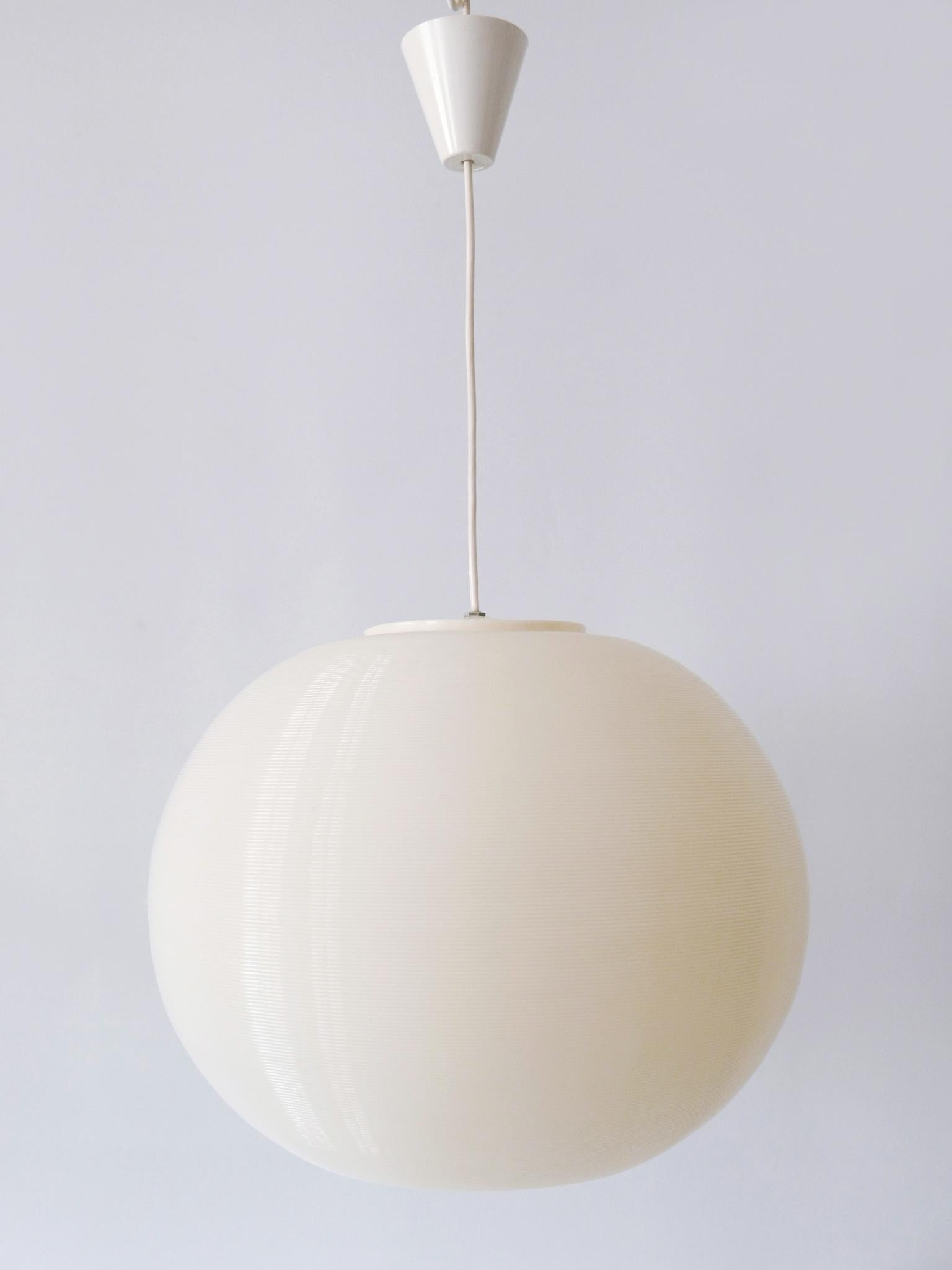 Large Mid-Century Modern Rotaflex Pendant Lamp by Yasha Heifetz USA 1960s For Sale 2