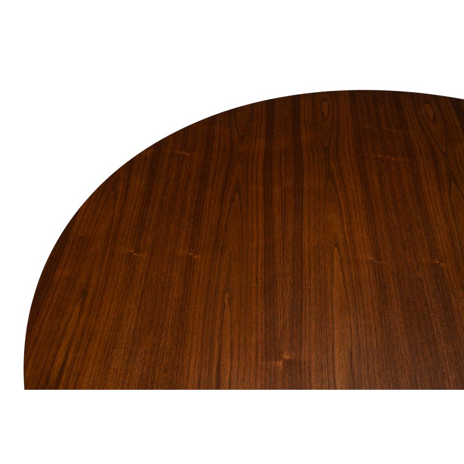 Contemporary Large Mid-Century Modern Round Coffee Table For Sale