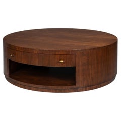 Large Mid-Century Modern Round Coffee Table