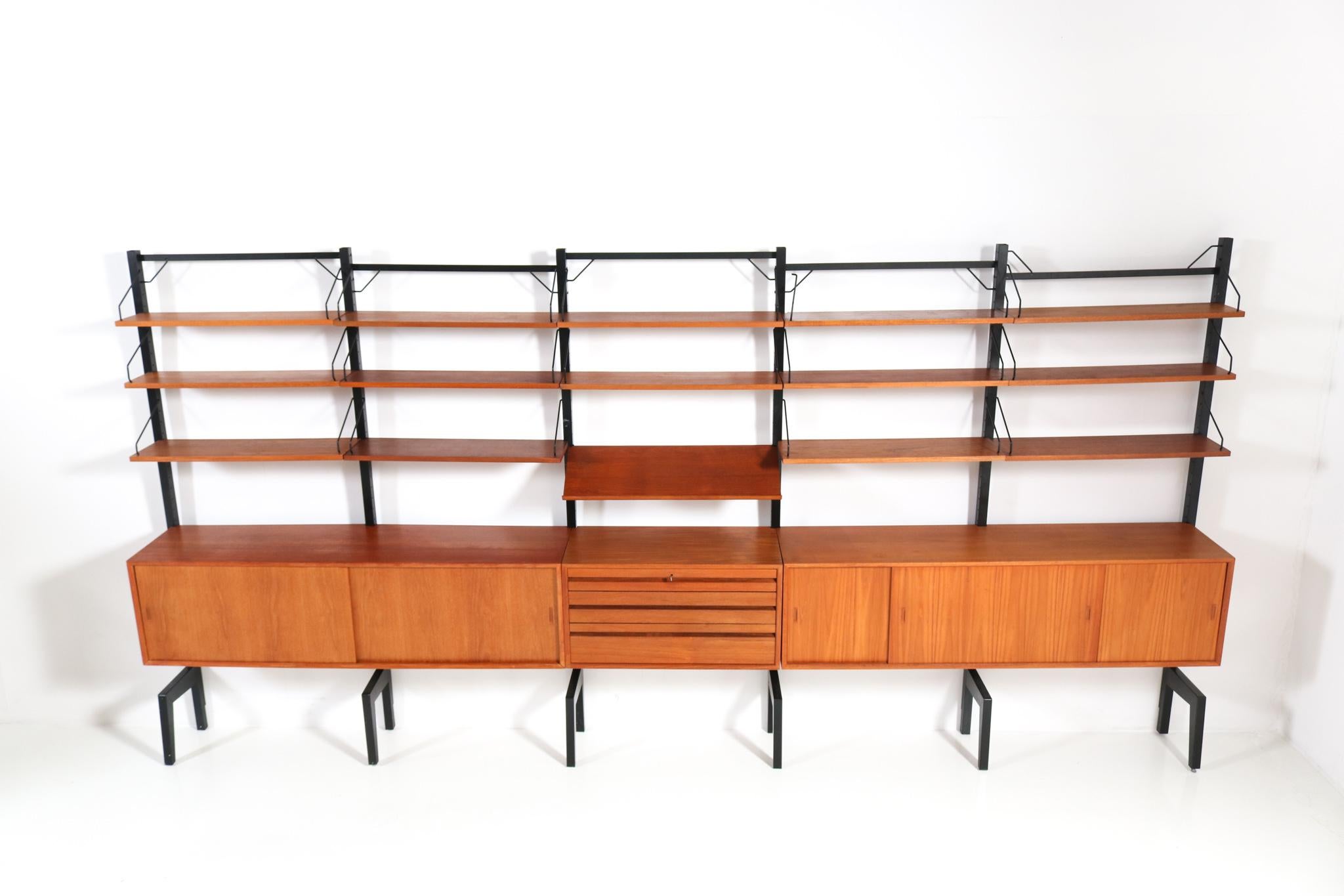 Danish Large Mid-Century Modern Royal Free Standing Wall Unit by Poul Cadovius, 1960s