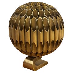 Grande lampe de bureau Ruche en laiton moderne du milieu du siècle dernier, d'après Michel Armand