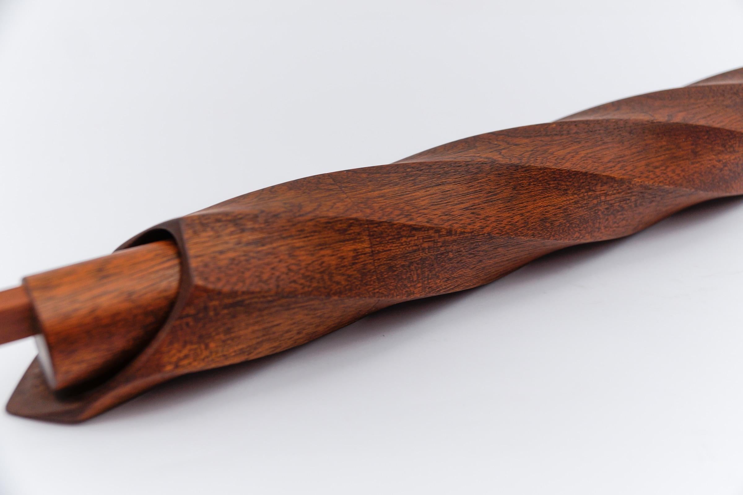 Große skandinavische Pfeffermühle aus Teakholz, 1960er Jahre, Dänemark, Mid-Century Modern im Angebot 5