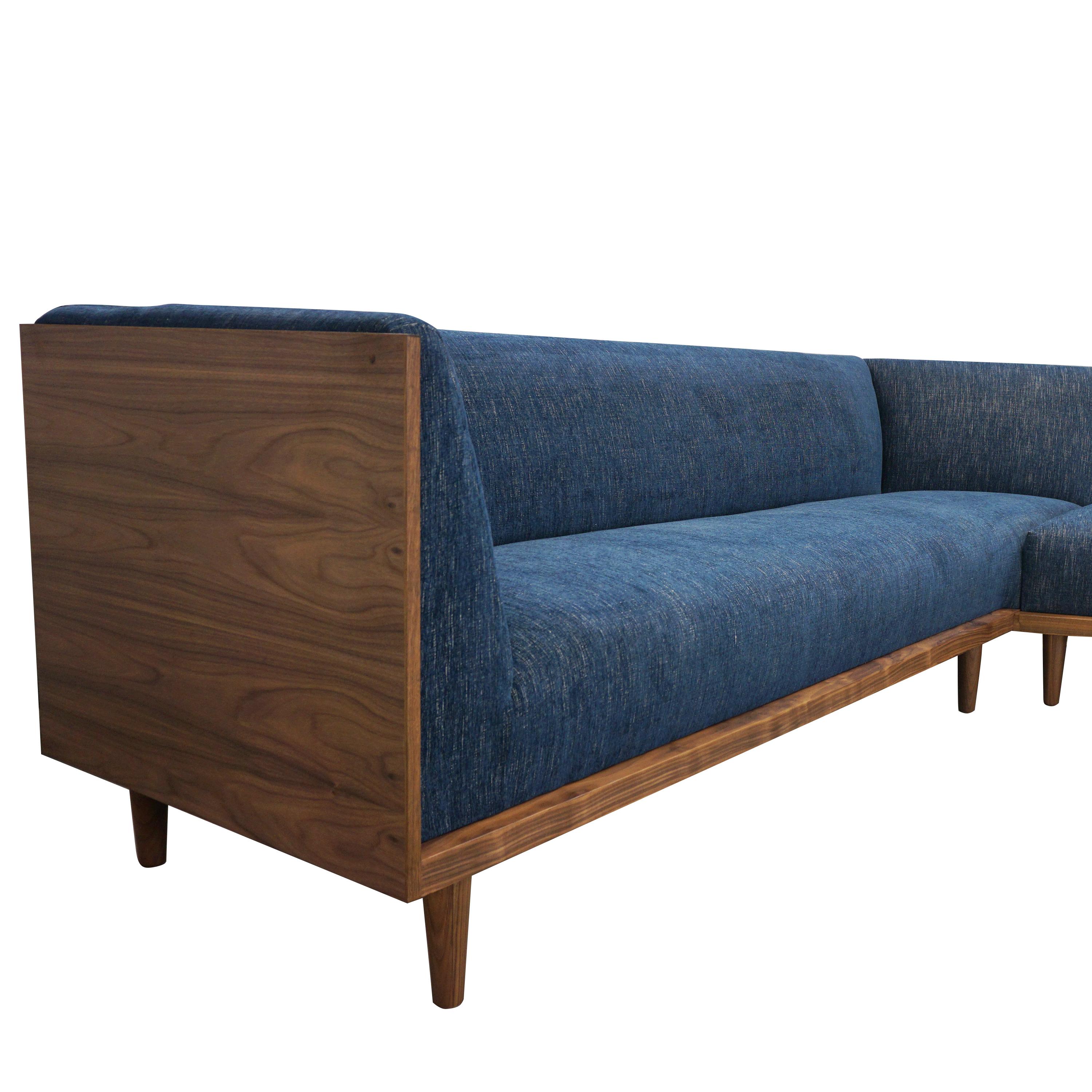 mid century sectional with chaise