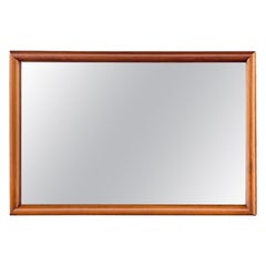Large Mid-Century Modern Solid Cherry Mirror
