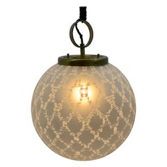 Large Mid-Century Modern Sphere Chandelier in Murano Glass by Venini, circa 1970