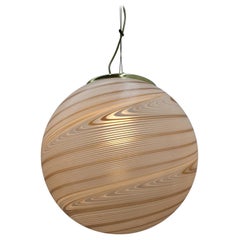 Large Mid-Century Modern Sphere Chandelier in Murano Glass by Venini, circa 1970