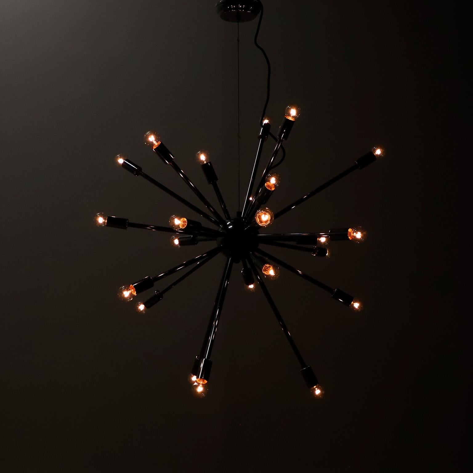 Gran lámpara de techo Sputnik de mediados de siglo Moderno de mediados de siglo en venta