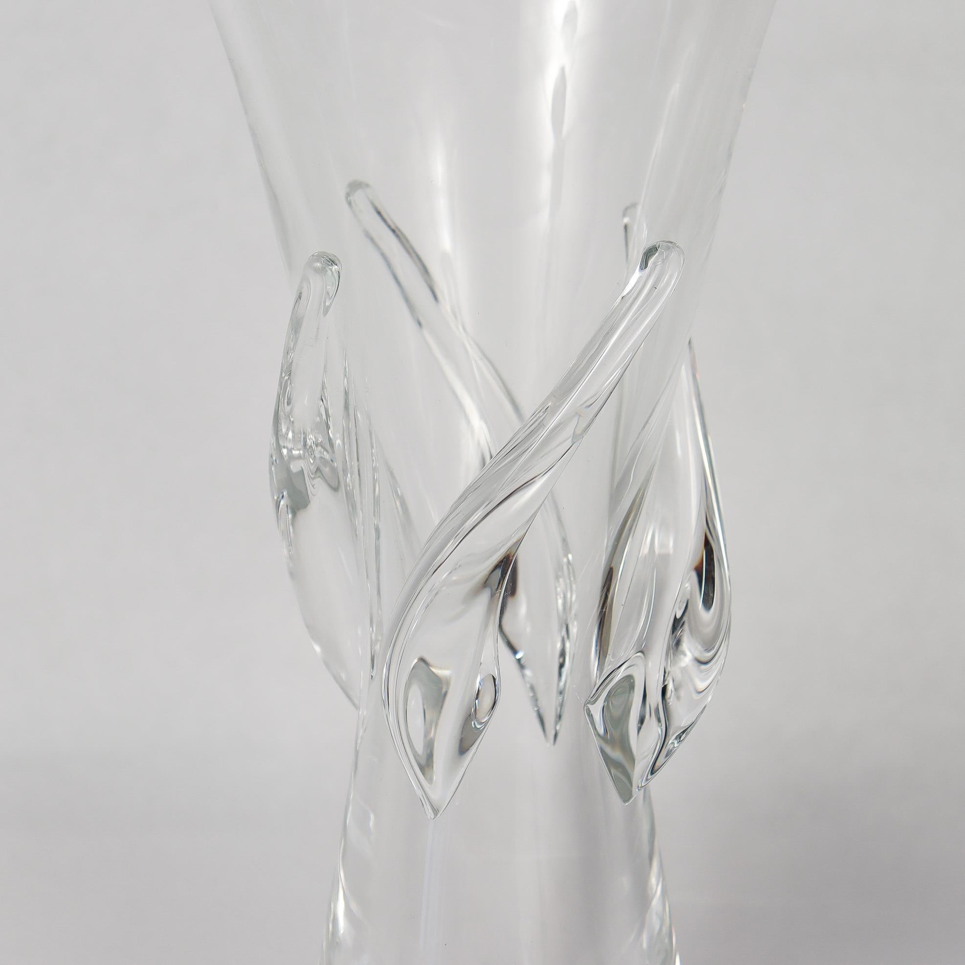 Large Mid-Century Modern Steuben Glass Flower / Rose Vase Model 8090 1
