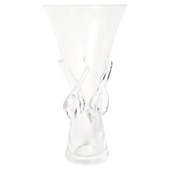 Large Mid-Century Modern Steuben Glass Flower / Rose Vase Model 8090