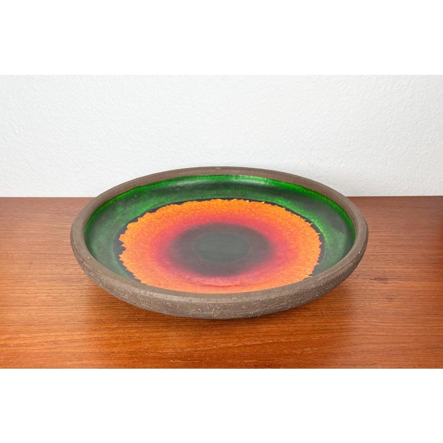 Gran cuenco de cerámica Studio Pottery moderna de mediados de siglo, años 60 en venta 8
