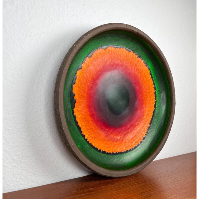 Gran cuenco de cerámica Studio Pottery moderna de mediados de siglo, años 60 Moderno de mediados de siglo en venta