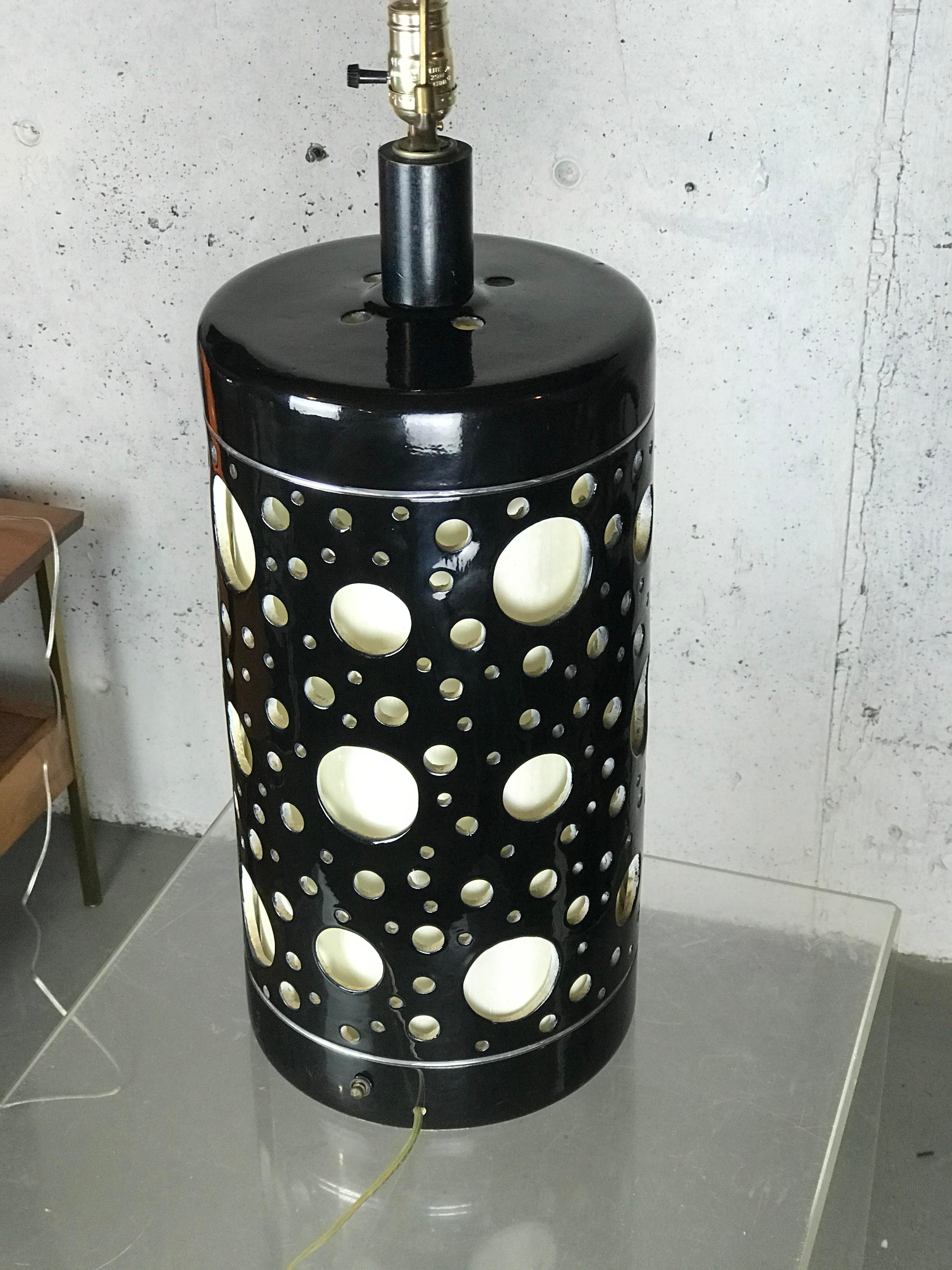 kate spade lamp gold polka dots