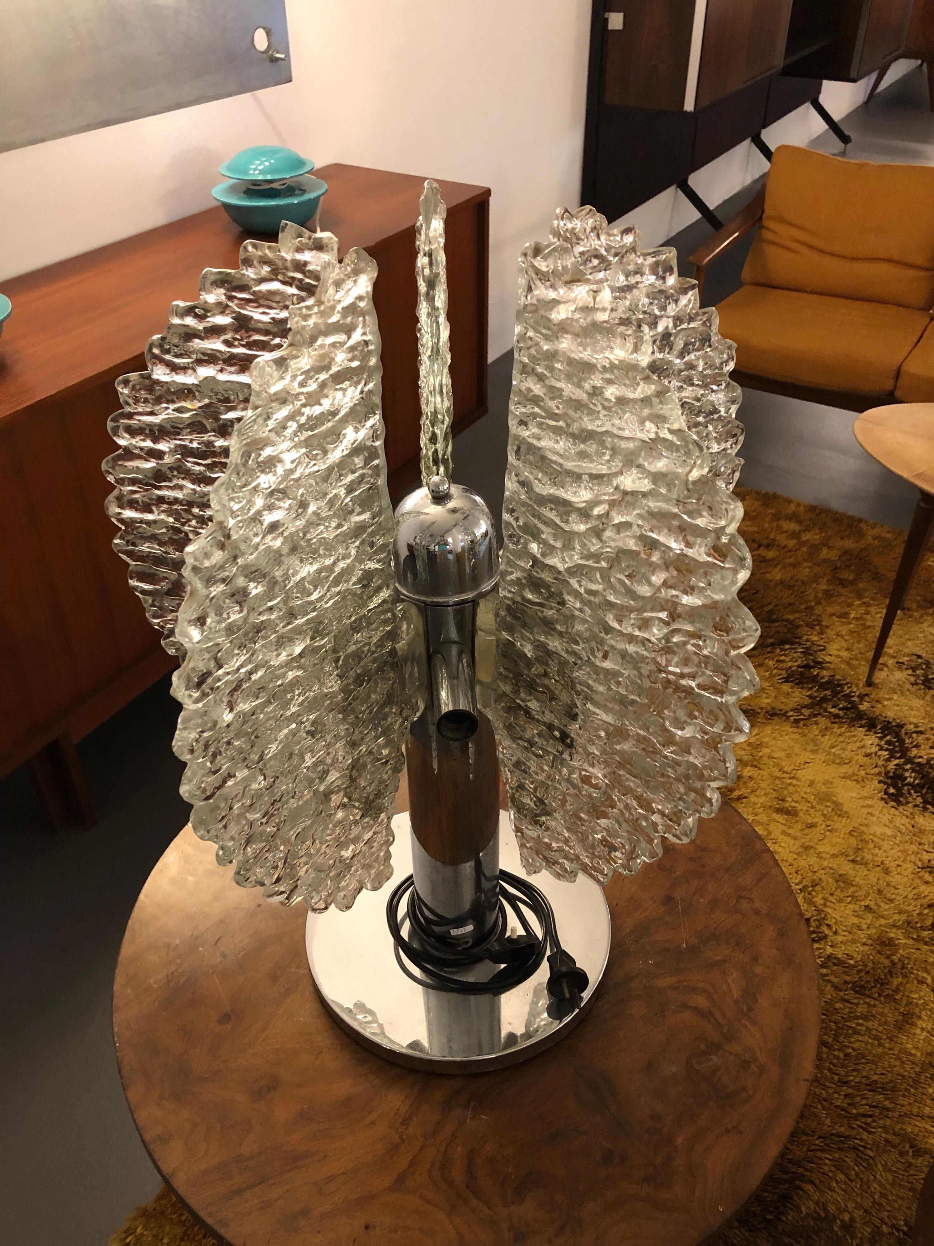 Large Mid-Century Modern Table Lamp by Carlo Nason for Mazzega, Made in Italy For Sale 13